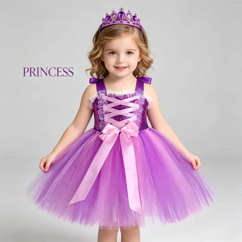 

Sparkling Sequin Fly Sleeve Mesh Gown Elegant Fairy Maxi Dress Carnival Pageant Birthday Party Stage Performance Formal Robe