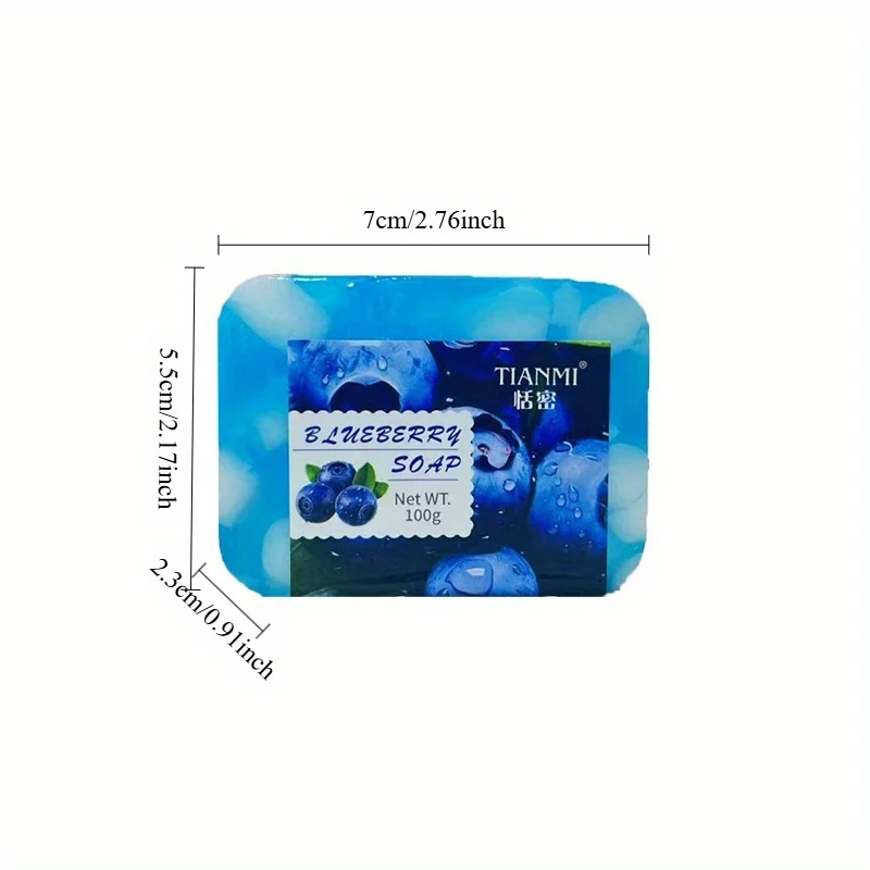 صابون جيلي توت، غني بخلاصة توت أزرق، عميق. تنظيف، تنظيف، يستحم الجسم كله، ترطيب وترطيبها #4