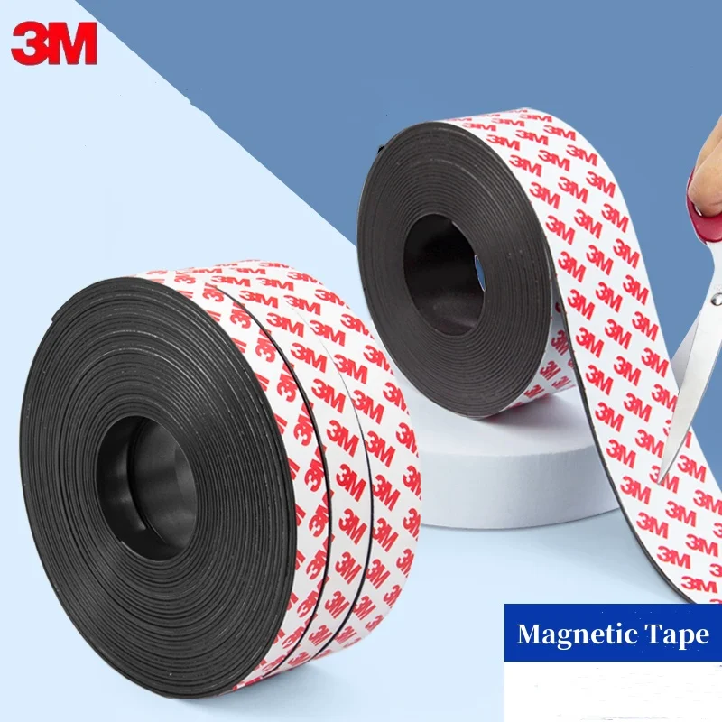 3M Magnetic Strong Adhesive Tape Thickth 1mm 1.5mm Teaching Aids Special Soft Magnetic Adhesive  for Crafts Office & Home