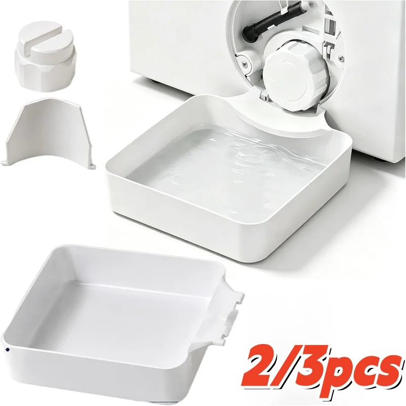 Neue 2/3-teilige Waschmaschinen-Auffangschale, Wasserfangschale für Frontlader-Waschmaschinen zur Filterreinigung, Bodenschutz gegen Waschmittelüberlauf