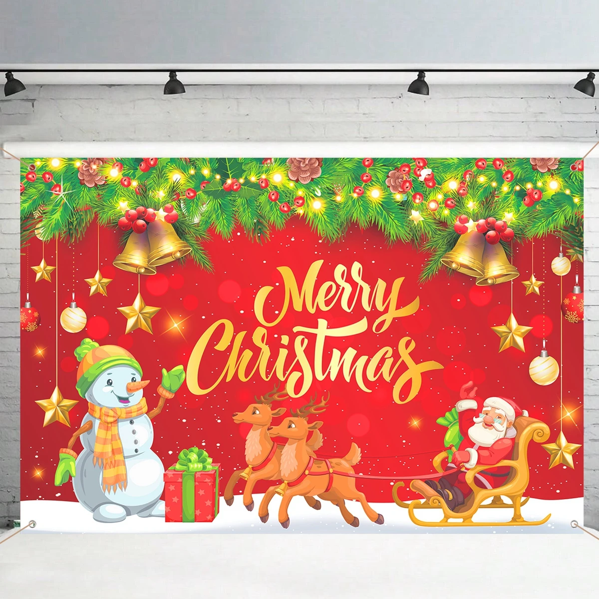 

Merry Christmas Backdrop Christmas Decoration for Home 2024 Background Cloth Xmas Ornament Navidad Natal New Year Gift 2025