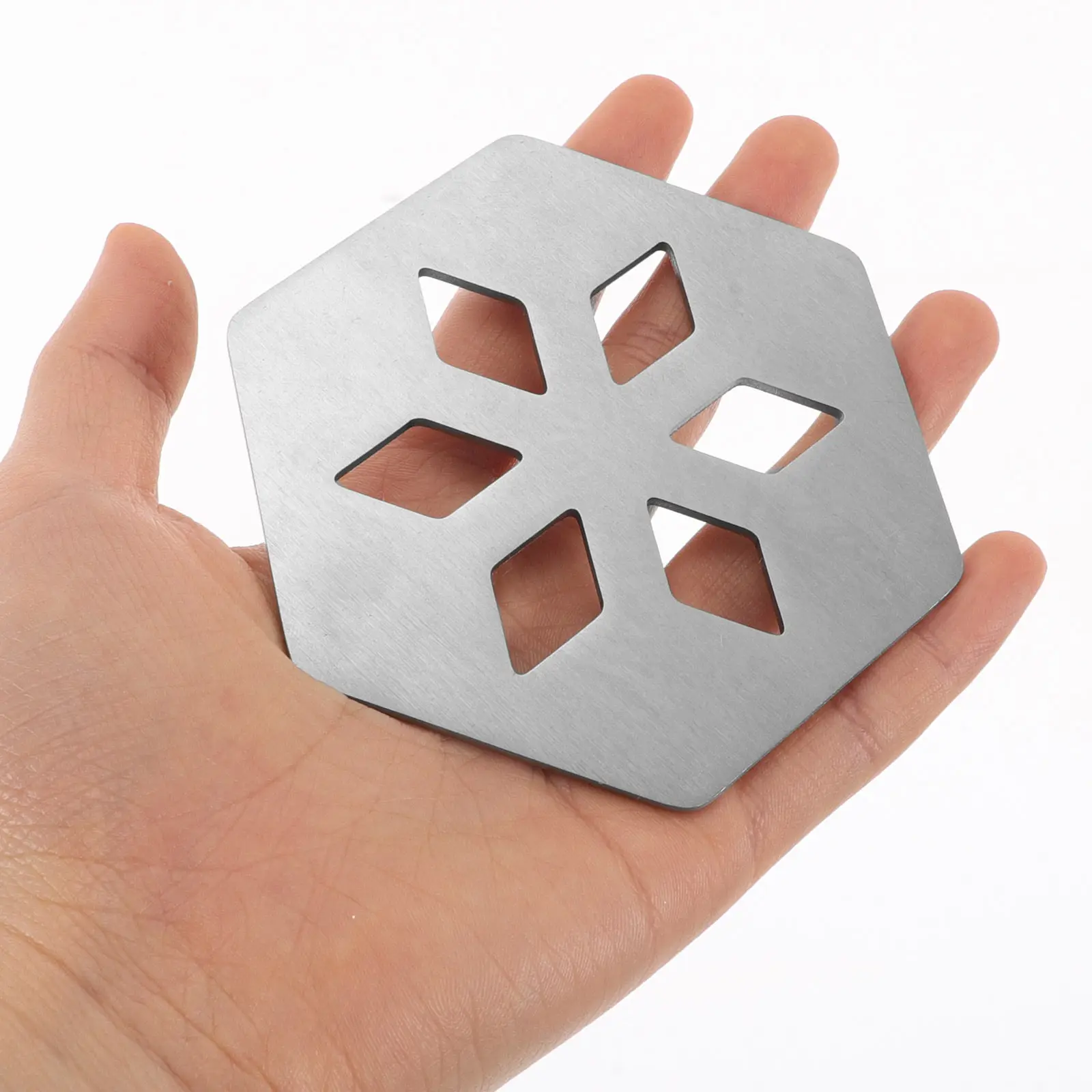 

Stainless Steel Coasters Set Minimalist Sleek Hexagon Design for Coffee Bar Wine Bottle Teapot Drink Table Decor Living Room Bar