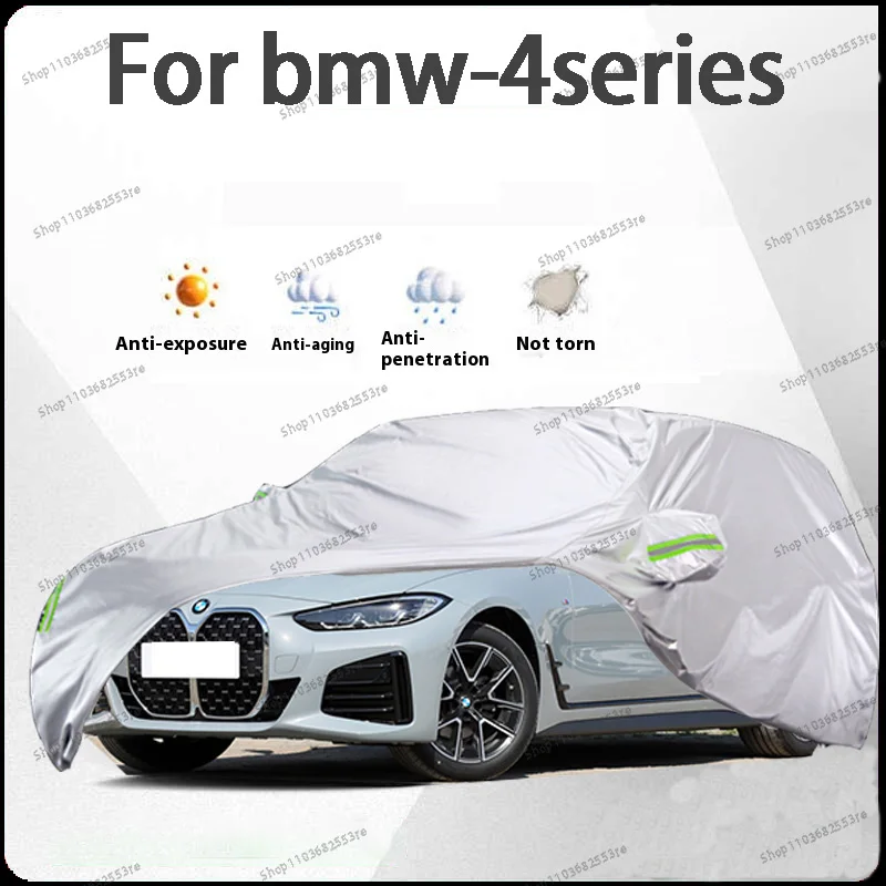 

Чехол для автомобиля BMW серии 4 подходит — водонепроницаемый, пылезащитный, солнцезащитный козырек (УФ), снегозащитный | Серебряное полное покрытие с защитой в течение всего дня
