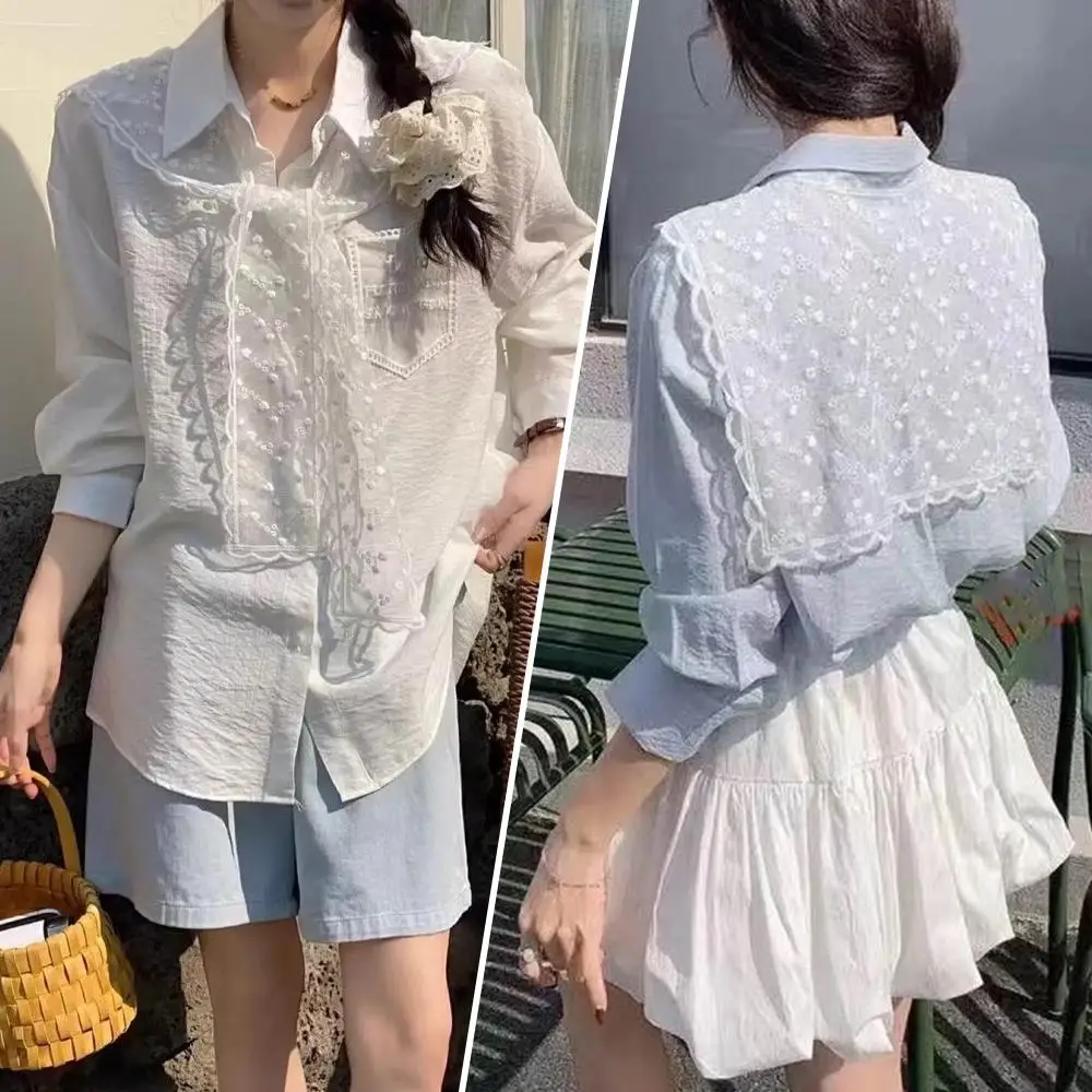 

New Square Lace Fake Collar for Women Girls Detachable Collar Neck scarf Girls Y2K Vintage Lace False Blouse Collar