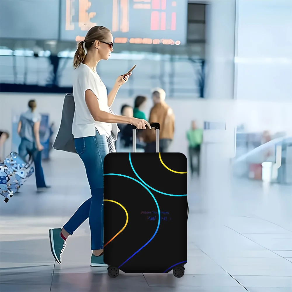 

1PC Colorful Printed luggage cover for luggage sizes 18-32 inches; dust and elastic travel accessories to effectively protect