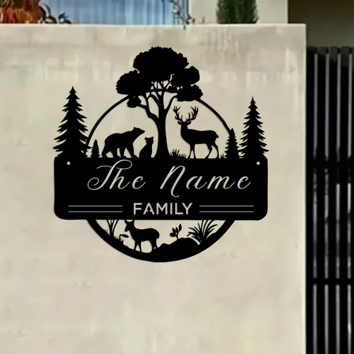 

Custom Personalized Family Name Sign, Welcome Sign, Nature Metal Sign, Nature Metal Monogram Sign, Homewarming Gift, Home Decor