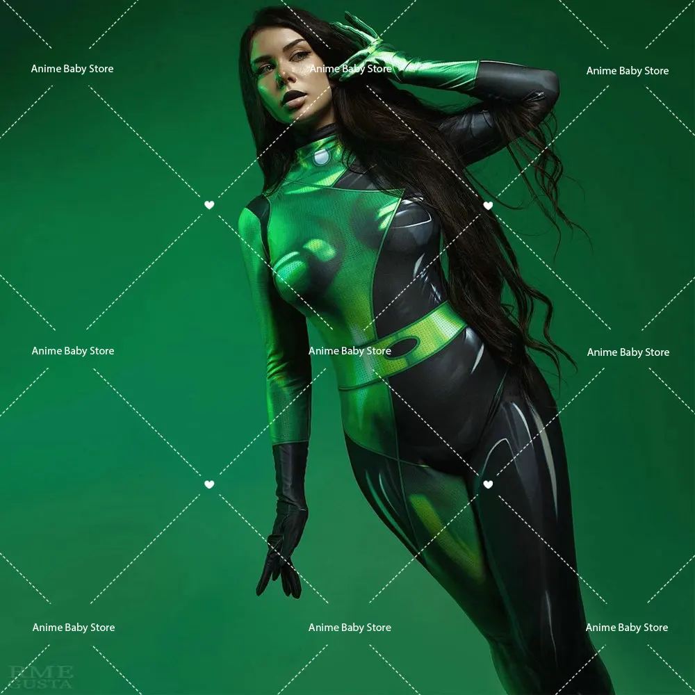 Movie & TV  Possible Cosplay for Girls Shego Cosplay Jumpsuit Halloween Costume Fancy Dress Women's Fancy Dress Halloween view 6