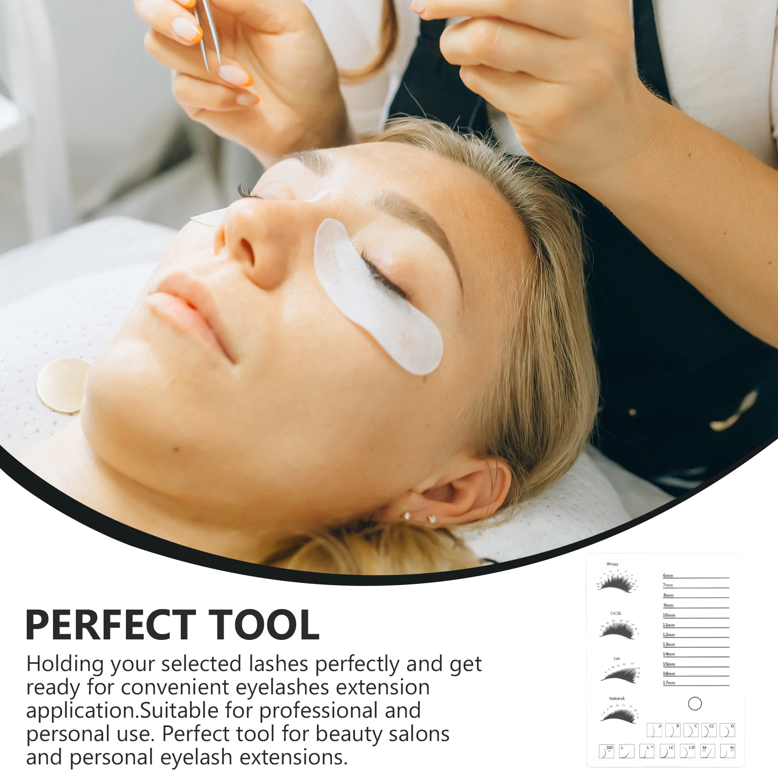 

Eyelash Display Board Extension Accessories Bonder for Extensions Fake Eyelashes Supplies Tech Acrylic Holder Application Tools