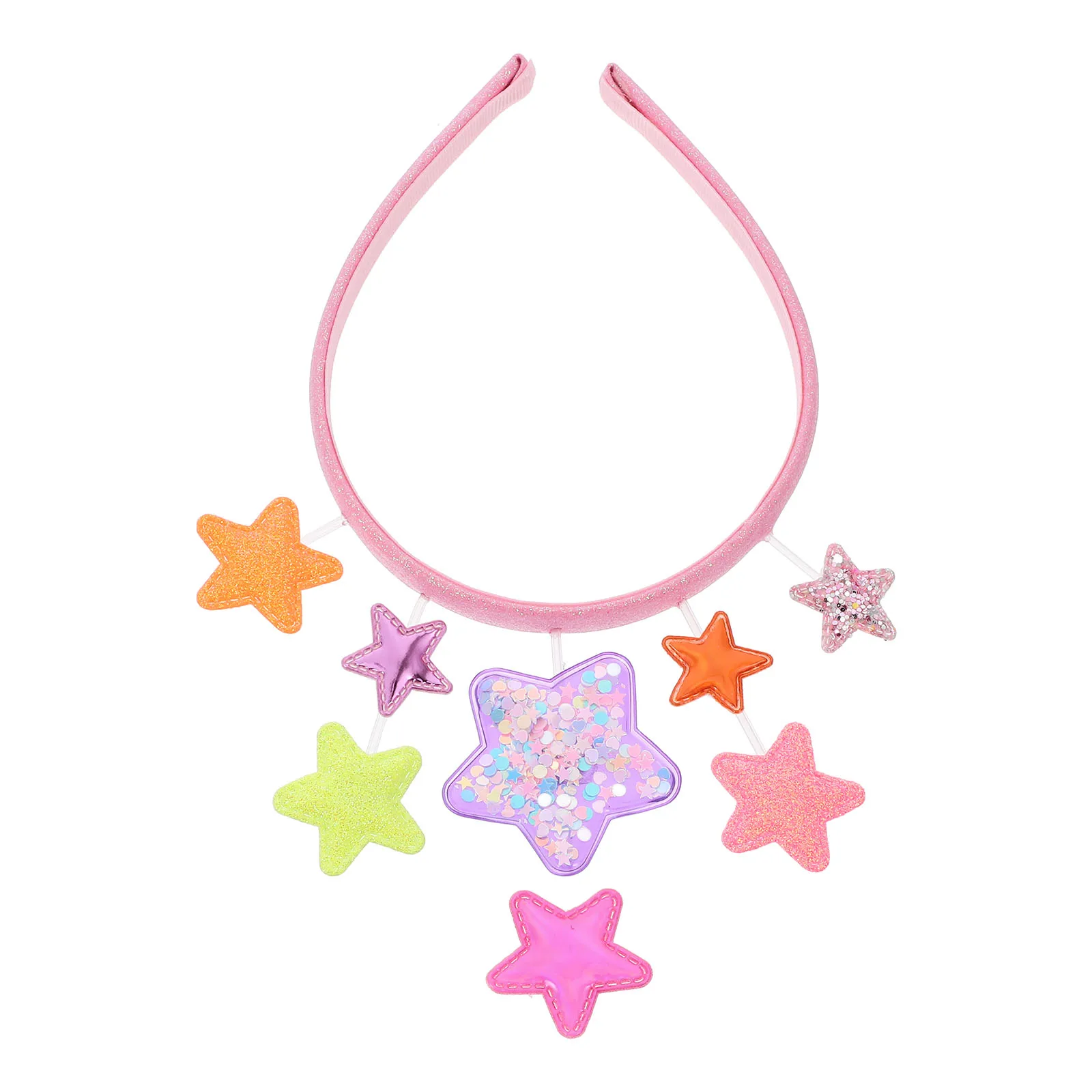 

Plastic Star Headb Women Kids Party Accessories Birthday Pentagram Hairb Hoops Lightweight Creative Headdress Fun Hair