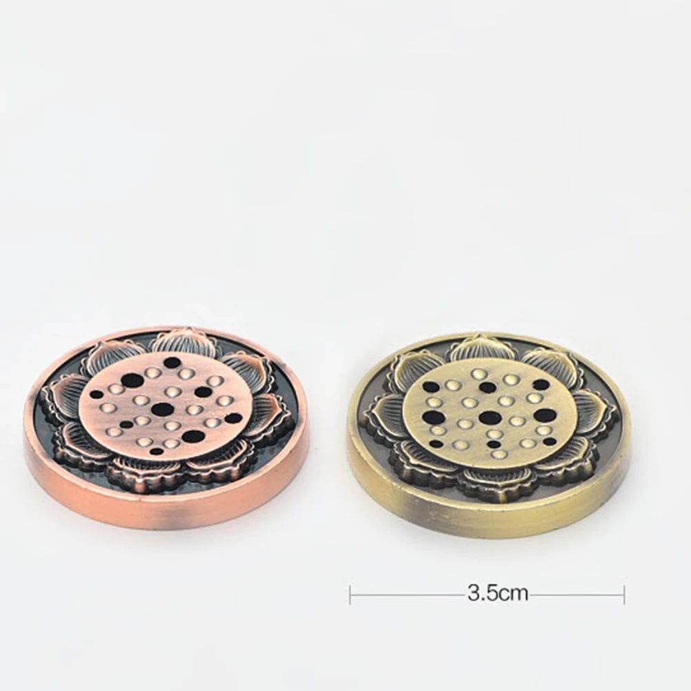

Incense Burner Holder Metal Alloy Dish Tray 3.5x1cm Japanese Style for Sticks Cones Pure Gift Eastern