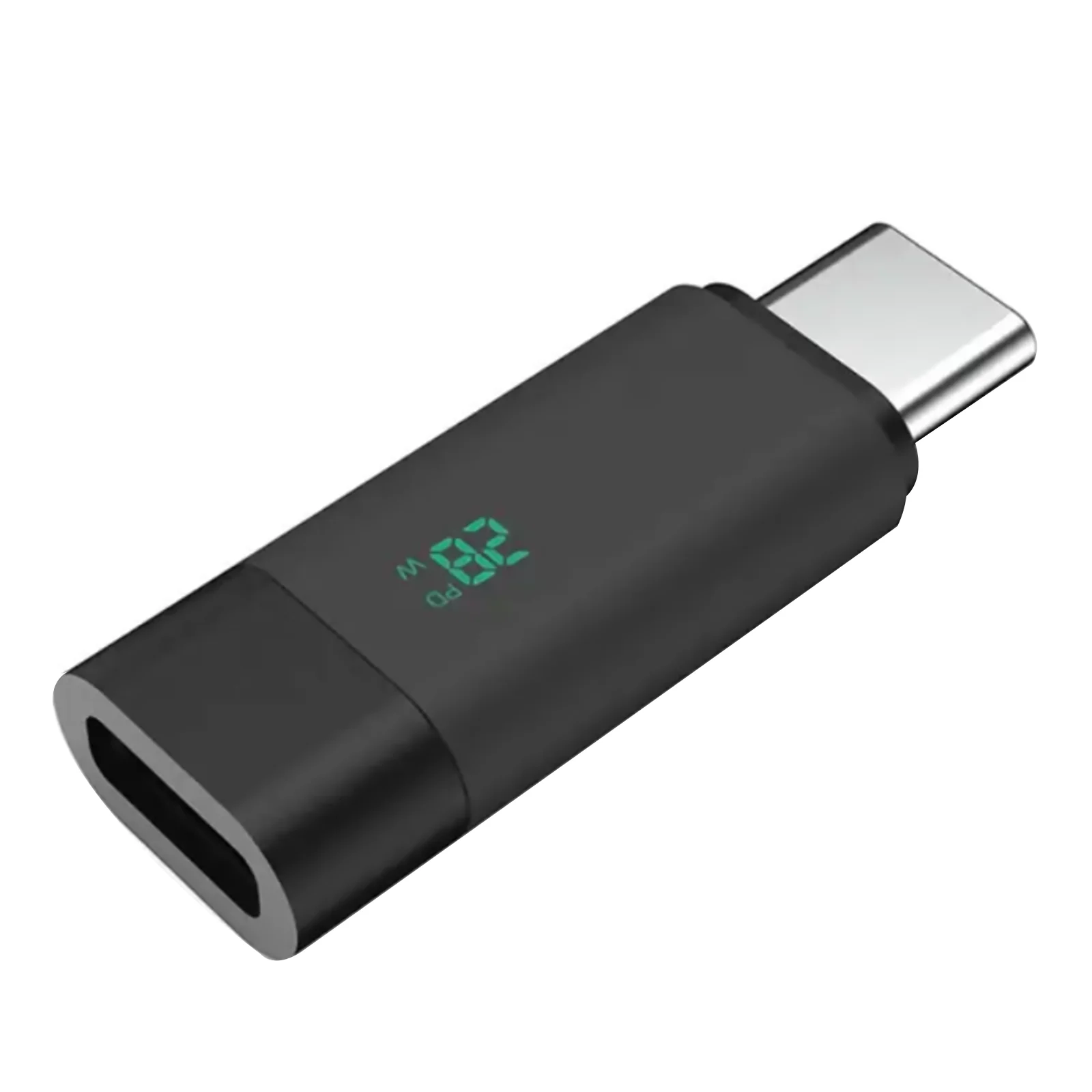 Adaptador extensor tipo C macho a hembra, transferencia de datos, carga rápida, convertidor de pantalla Digital inteligente, detección de Cable de carga, 1 unidad