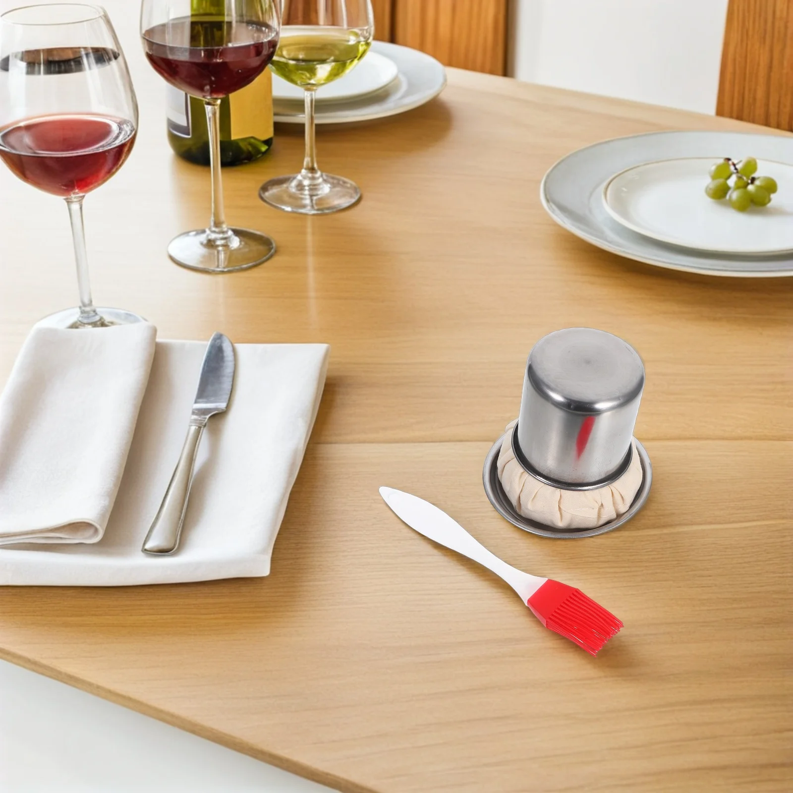 แปรงสแตนเลส 1 ชุด อเนกประสงค์ สำหรับครัว ใช้เช็ดน้ำมัน ทำแพนเค้ก บาร์บีคิว ทนทานต่อการใช้งาน อุปกรณ์ทำครัว