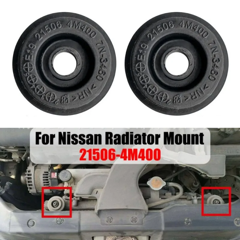 

1 Pair For Nissan X-Trail T30 T31 T32 Rogue S35 Mount Rubber Radiator Bushing Mounting Bracket NSB-048 21506-4M400,21507-4M400