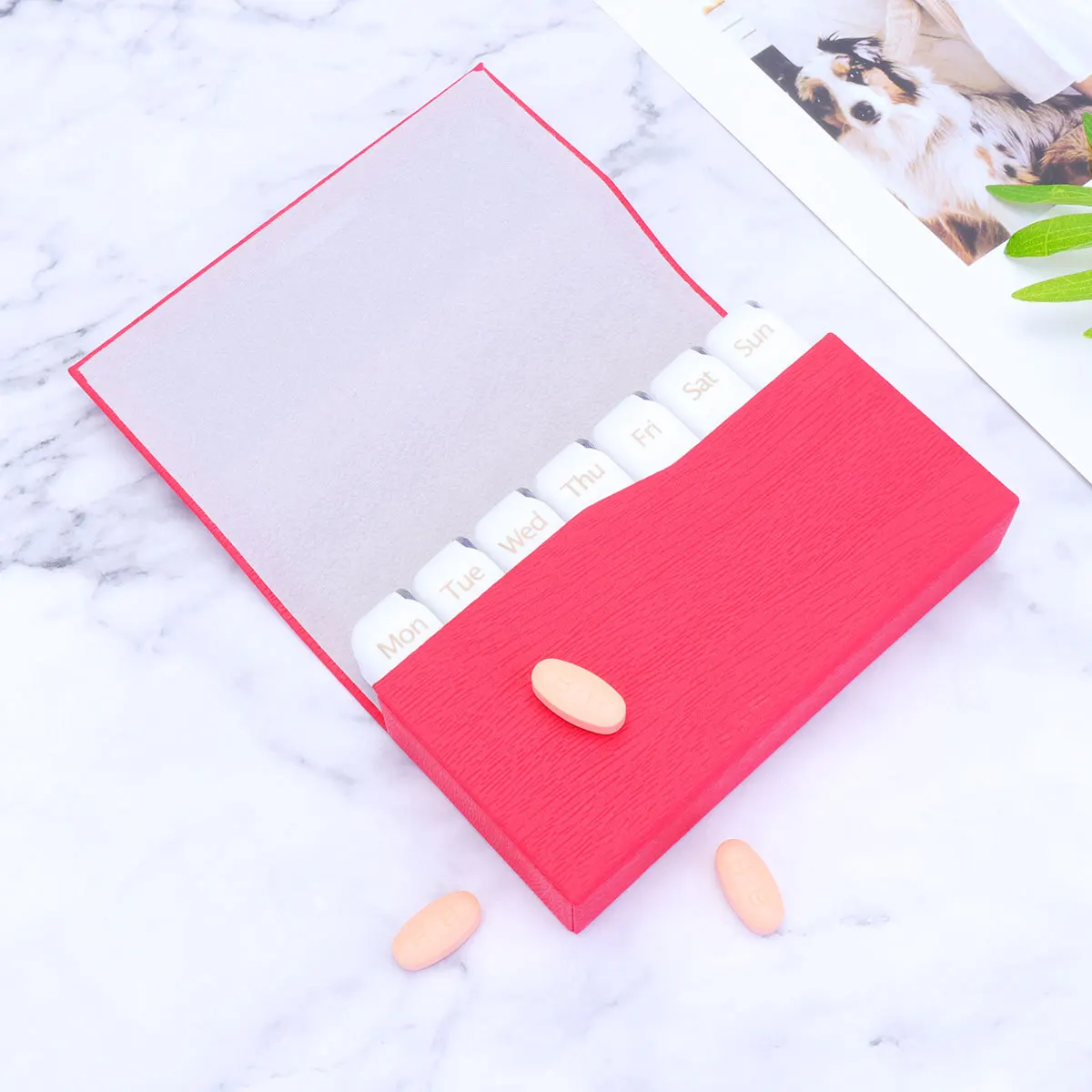 

1Pcs Mini Weekly Pill Organizer Bag Daily Medicine Storage Compact Portable Travel Case for Men Women Weekly Daily