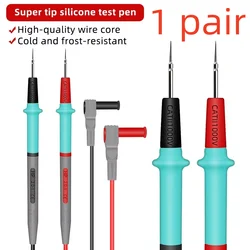 Lengthening 1000V 25A Silicone Test Lead High-precision Measurement Multimeter Probe Test Pin Wire Pen Alligator 1 Pairs