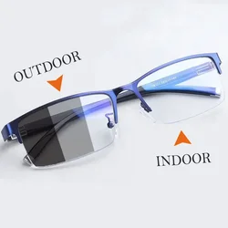 Color Changing Reading Glasses Progressive Vision Adjustment Bifocal Reading Glasses Converted Light Multifocal Glasses for Men