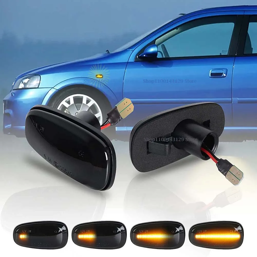 

For Opel Zafira A 1999 2000-2005 Astra G 1998-2009 LED Dynamic Side Marker Turn Signal Light Sequential Blinker Lamp