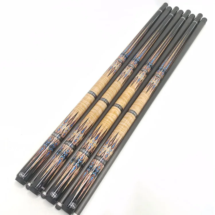 Canadian Maple Sticker Butt 12.5mm  Tips Carbon Fiber Shaft Billiard Pool Cue Stick Black 8 Ball Cues