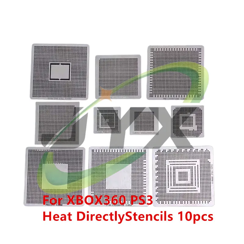 Plantillas de Reballing para Reparación de Chips BGA de XBOX360 y PS3, 10 Piezas, para Reparación Directa con Calor