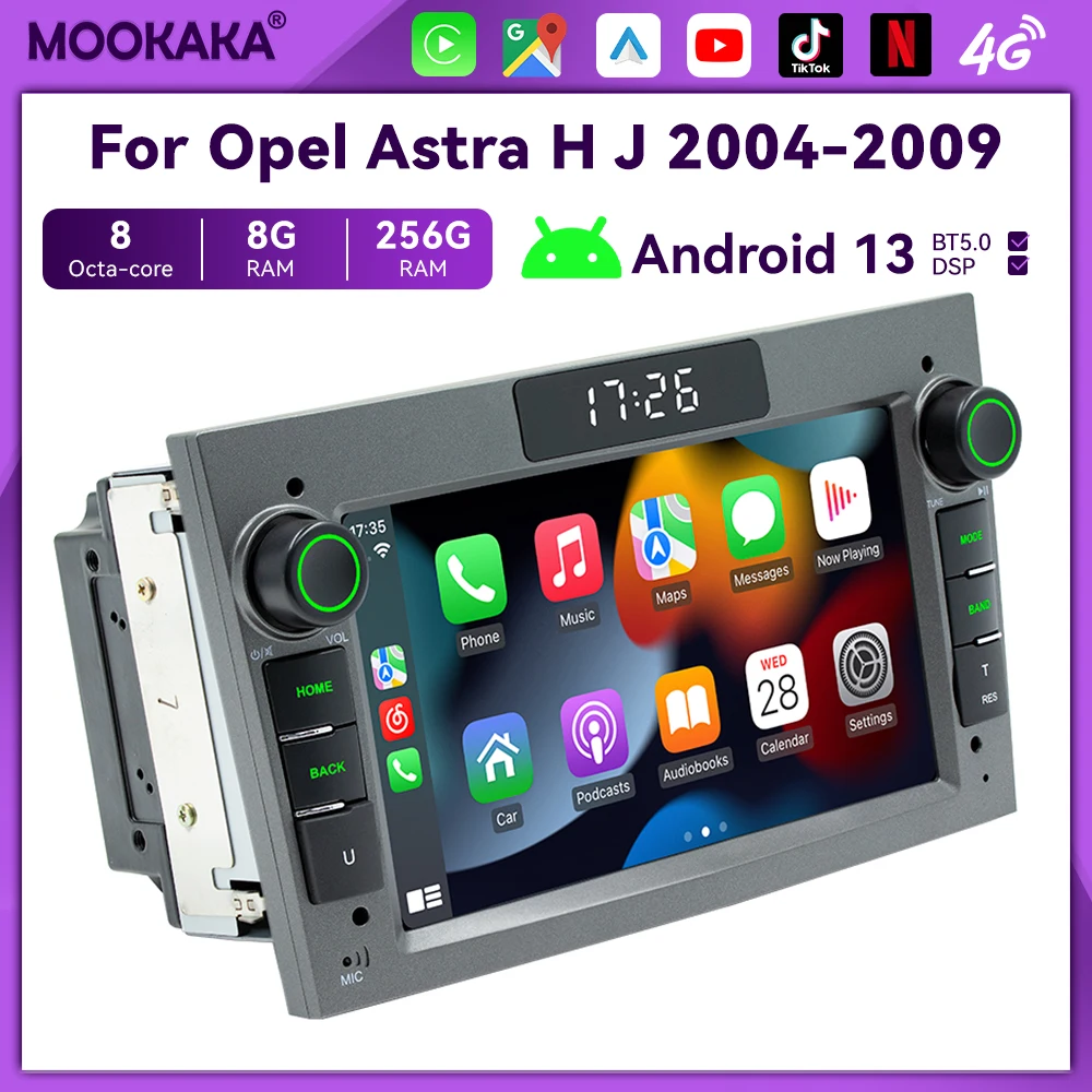 Car Radio Multimedia For Opel Astra H J 2004 Vectra Vauxhall Antara Zafira Corsa C D Vivaro Meriva Veda Wireless CarPlay Auto BT