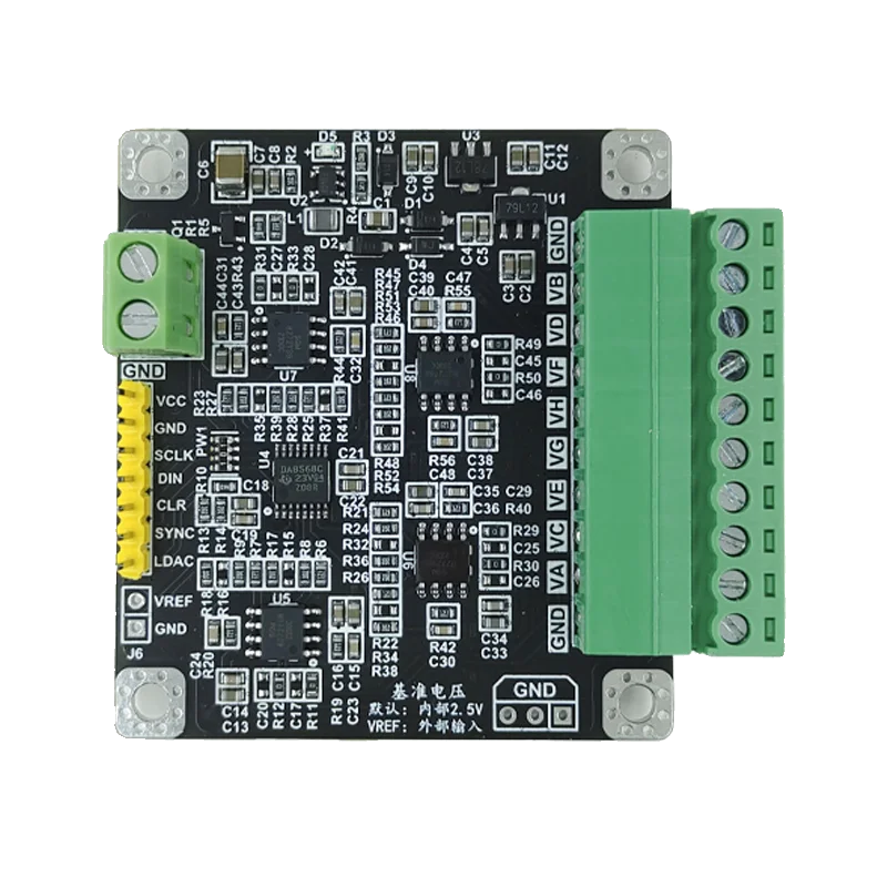 

DAC8568 Multi Channel 16 Bit DAC Digital to Analog Converter Module Positive and Negative+-10V Adjustable Output SPI