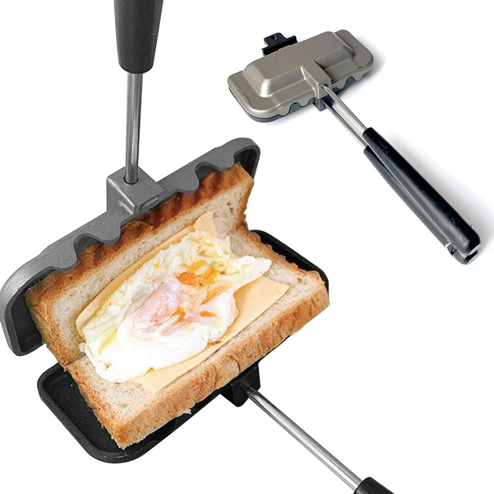 Breakfast Sandwich Maker Double-sided Removable Sandwich Baking Pan Non Stick Frying Pan for Breakfast