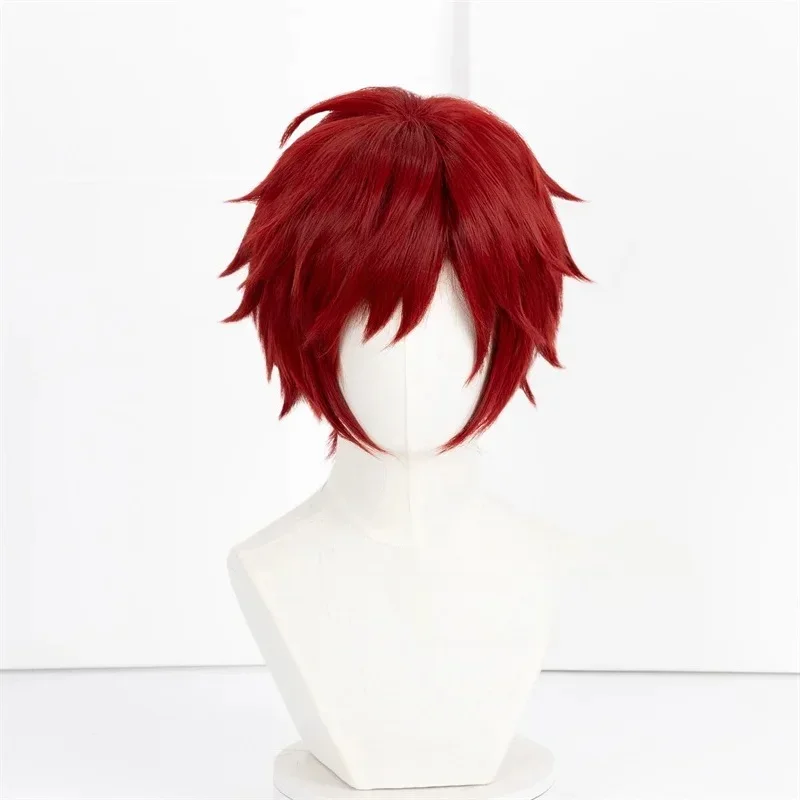 Gaara Cosplay-Perücken, Anime-Cosplay, kurze rote Haarperücken für Comic Con, Coser-Mottoparty, hochwertiges Kunsthaar – Detail 3