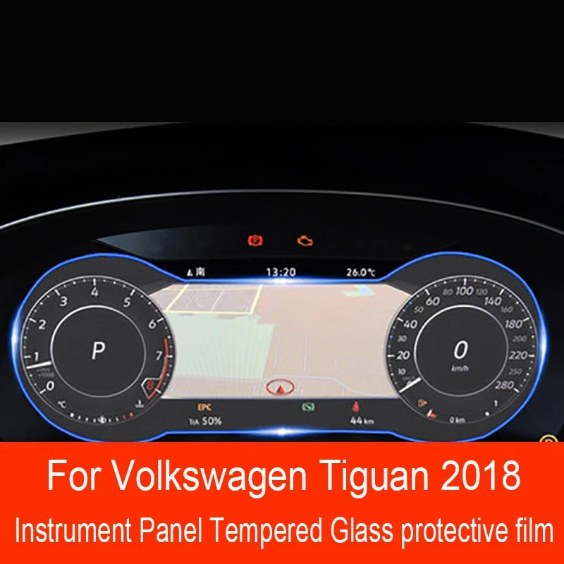 For Volkswagen Tiguan 2018 Instrument Panel Tempered Glass Screen Protector Dash Panel Screen Anti Scratch Film