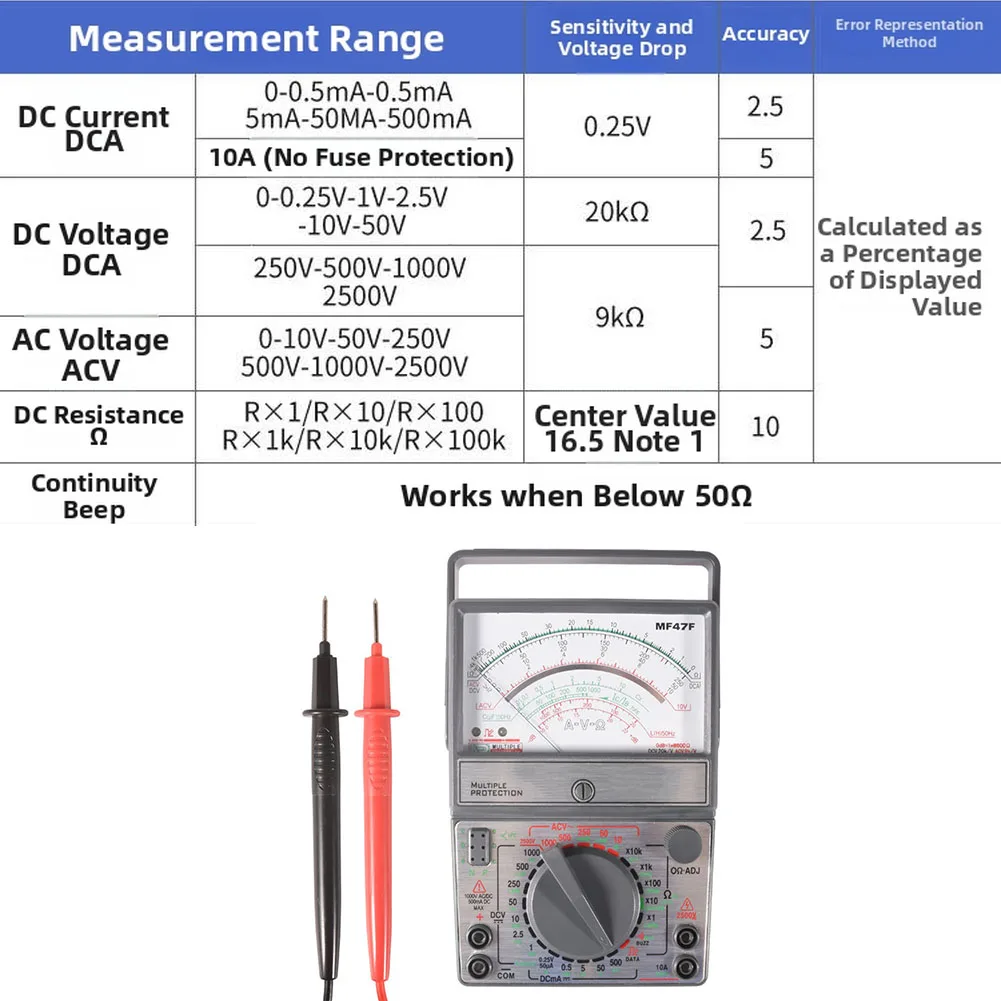 multimetre-analogique-pour-reparation-de-circuits-testeur-de-courant-precision-25-mesure-de-tension-dc-ac-de-courant-dc-et-de-resistance
