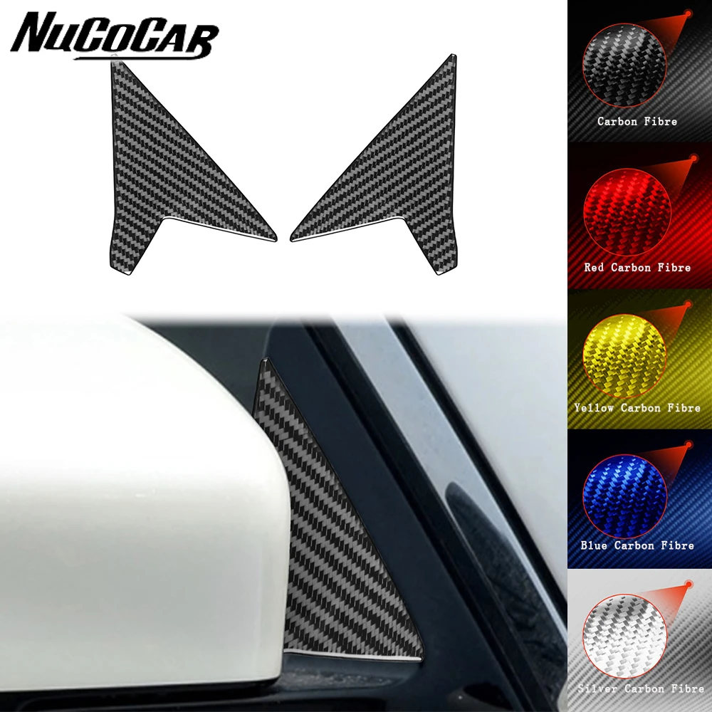 

For Nissan Teana 2013-2018 Carbon Fiber Rearview mirrors A-pillar Triangle panel Car Exterior Accessories Decorative Stickers