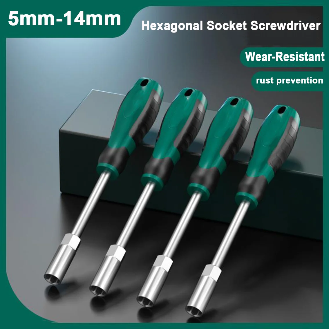 1PCS Hex Socket Wrench 5/5.5/6/7/8/9/10/11/12/13/14mm for Compatible M2.5-M8  With Screwdriver and Industrial Socket WrenchTools