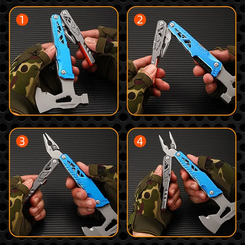 Outdoor Multifunctional Axe Car Hammer Pliers Chopping Tactical Axe Camping Survival Chopping Axe Combination Tool