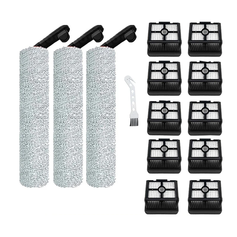 فرشاة دوارة بديلة وفلتر HEPA لأجزاء المكنسة الكهربائية الرطبة والجافة Dreame H12 Pro H12 Plus M13beta