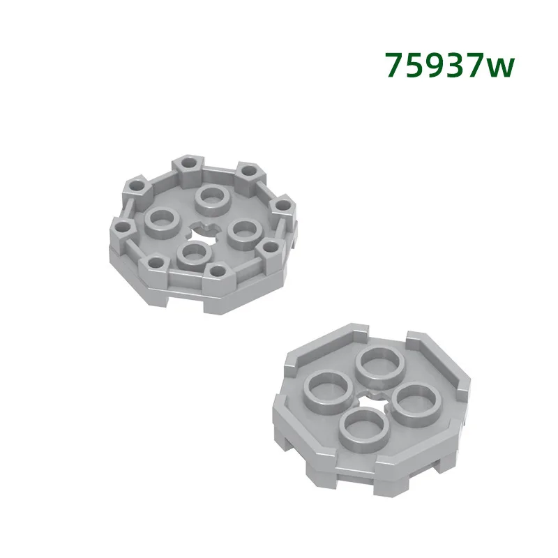 MOC 10PCS 75937W Achteckige Halterung Grundplatte Bpard Bausteine Kit Schloss Haus Teil Ziegel Partikel Kinder Geburtstag geschenk