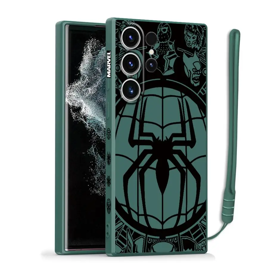 Marvel Iron Man Spiderman Phone Case for Samsung Galaxy S25 Ultra S21 S22 S23 S24 FE S20 Plus Note 20 Ultra Soft Cover