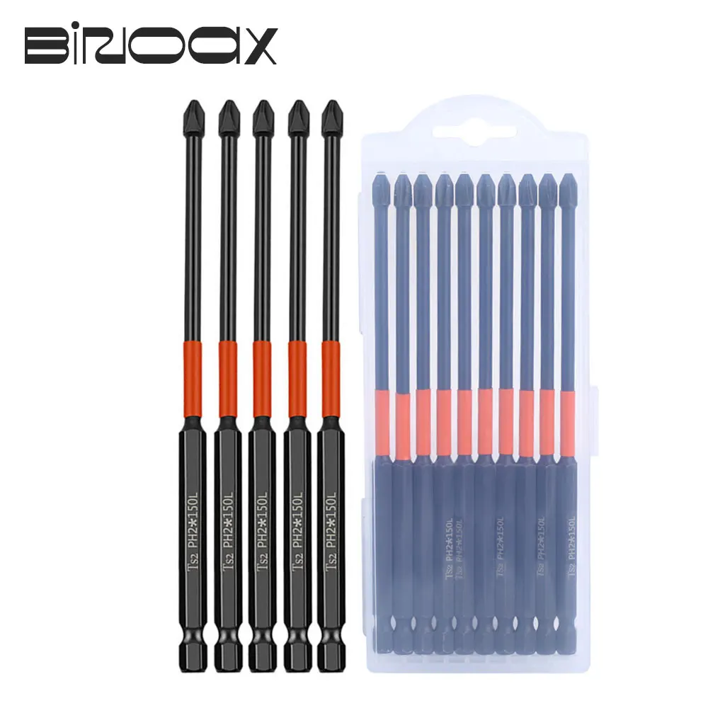 Magnetic PH2 Cross Screwdriver Set with Case Batch Head Impact Drill Bit Alloy Steel Cross Screwdriver 25/50/65/70/90mm