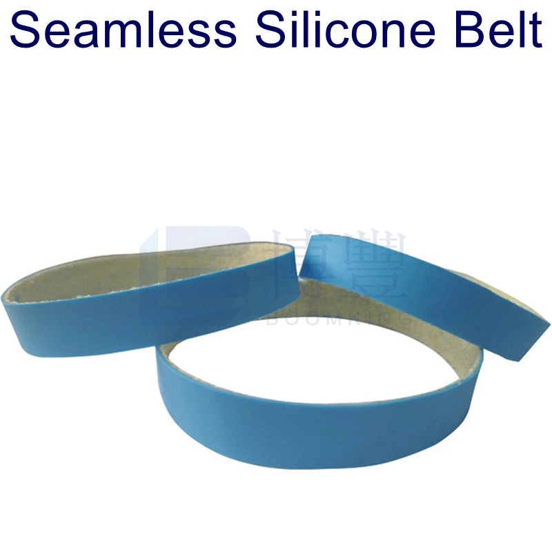 White or blue color Seamless Silicone Belt 320/360*15/20/25/30mm folding machine belt for Underwear bonding machinery,driving