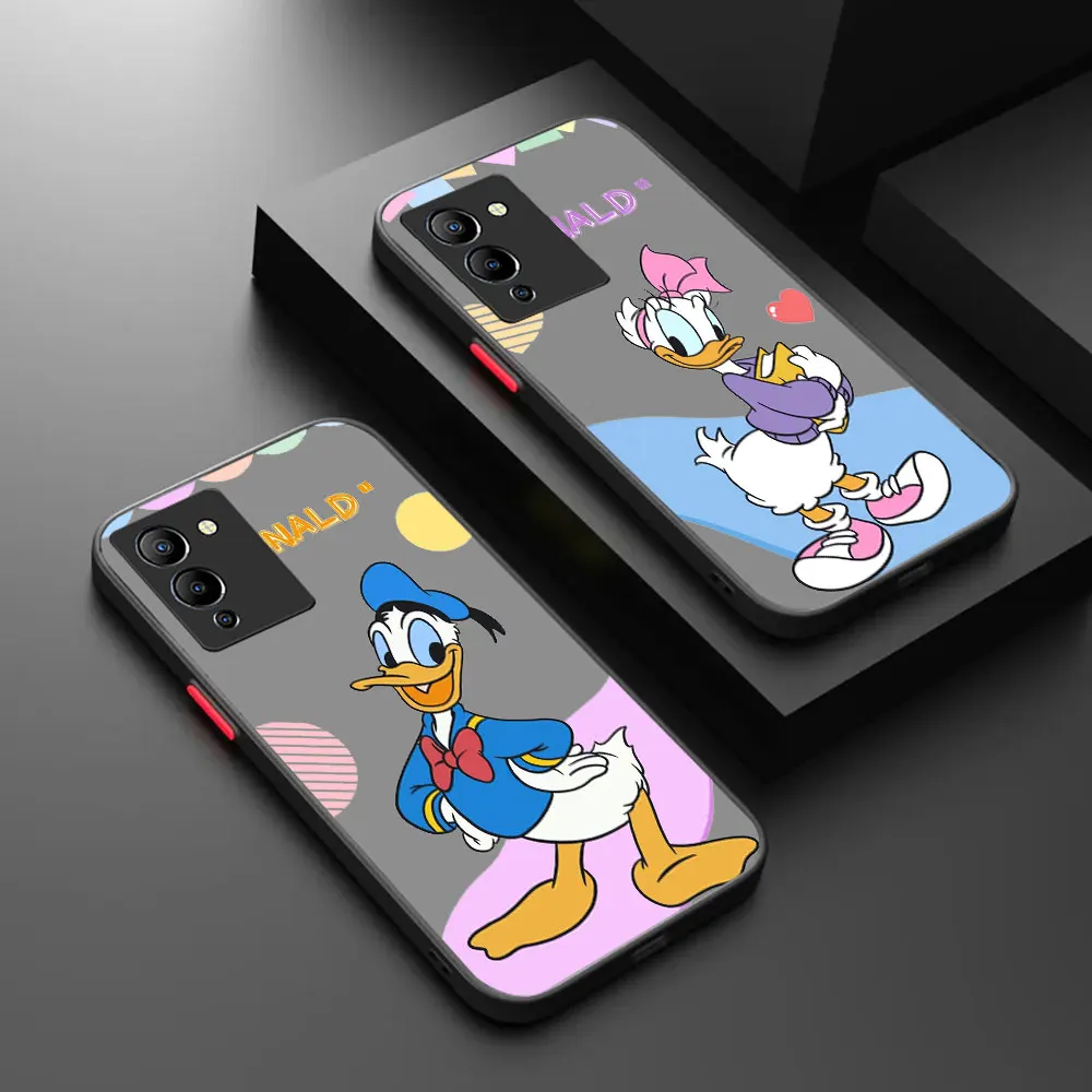 Funny Donald Duck And Daisy Matte Shockproof Camera Phone Case For ONE PLUS 9 8T 7 7T 6 5T NORD N100 N10 2 CE CE2 PRO 5G