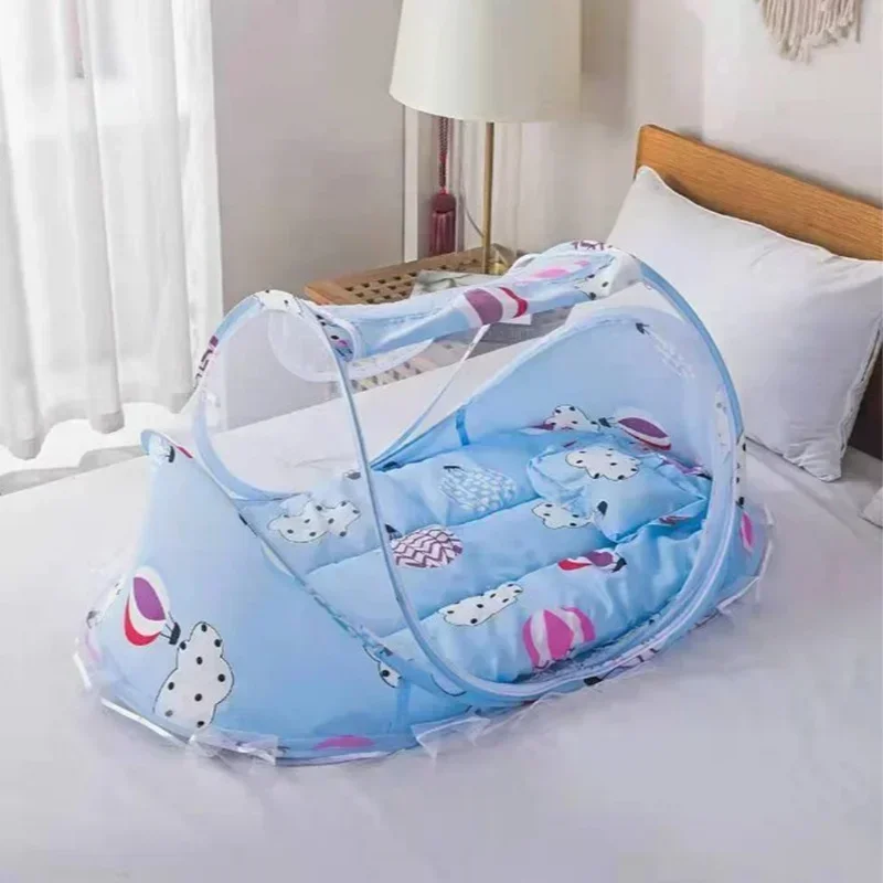 

Baby Bedding Crib Netting Folding Baby Mosquito Nets Bed Mattress Pillow 0-3 Years Old Travel Bed Supplies For Baby Bedding