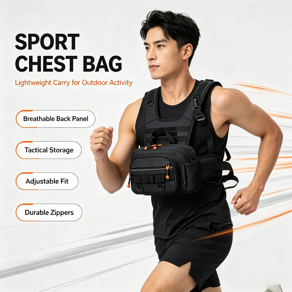 RGGMQQ 1 Stück Angel-Brusttasche, wasserdichte Fliegenfischertasche mit reflektierendem Design für Herren und Damen, ideal für Outdoor-Aktivitäten wie Jagd und Wandern. – Detail 17