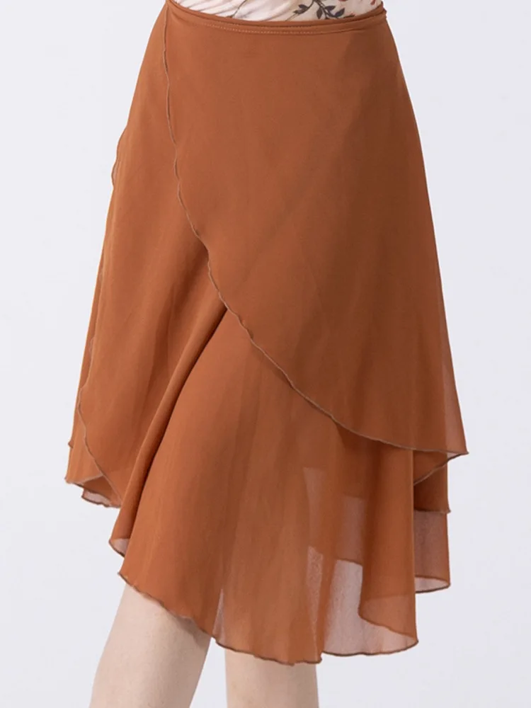 Macacão de malha estampado elegante com meia manga para performance de dança clássica – Body de palco slim fit com estilo artístico