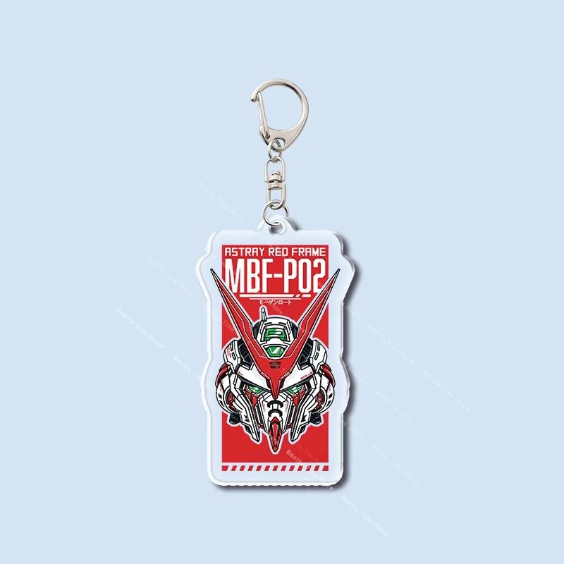 5CM Gundam Acrylic Keychain RX-78 Unicorn Astray Red Frame Robot Head Key Ring Anime Backpack Pendant Fans Collectible Gift - view 5