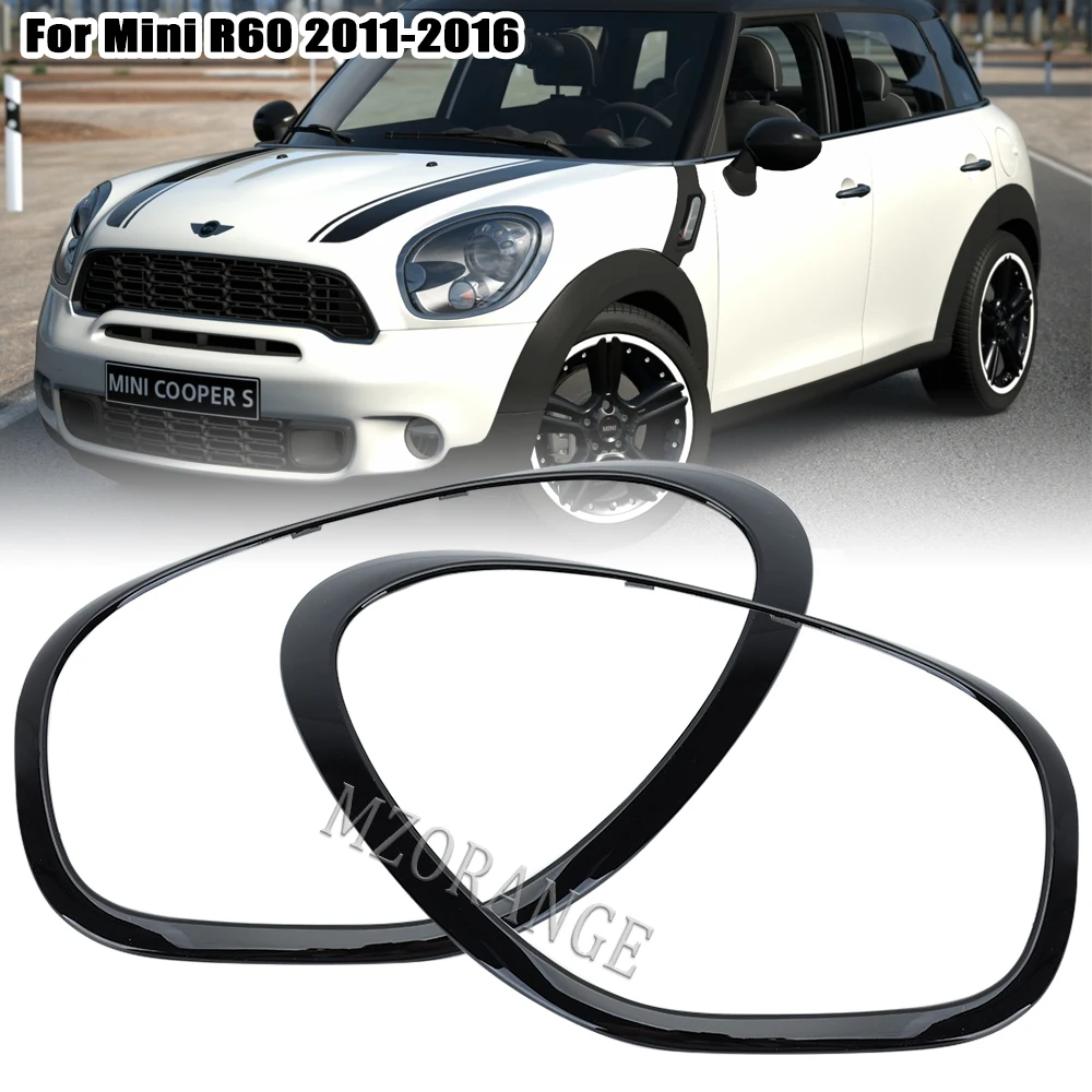 

Рамка обшивки автомобильной фары для MINI R60 Cooper Countryman 2011-2016 2 шт. хромированный Серебряный налобный фонарь ободок Декор Автомобильные аксессуары