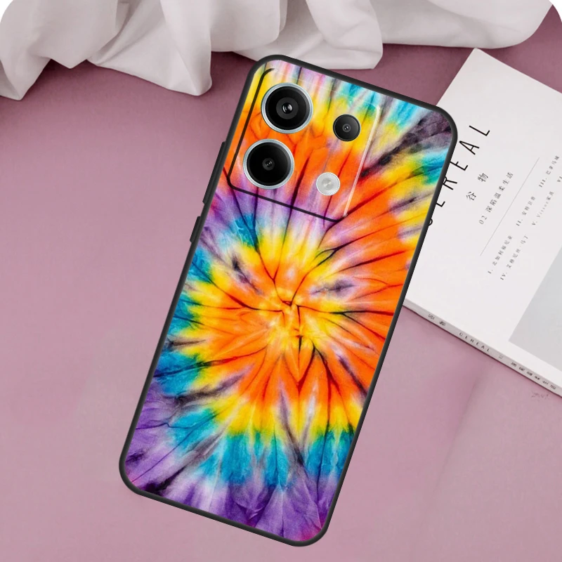 Rainbow Spiral Tie Dye Case For Xiaomi Redmi Note 13 Pro 11 10 9 12 Pro 9S 10S 11S 12S Redmi 9C 10C 12C 13C Cover