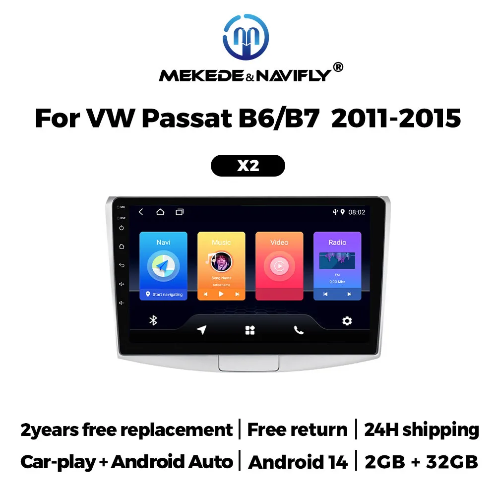 

Android 14 OS Car Radio For Volkswagen VW Passat B6 B7 B8 CC 2007-2021 2Din Multimedia Stereo Carplay Wifi GPS Navigation Audio