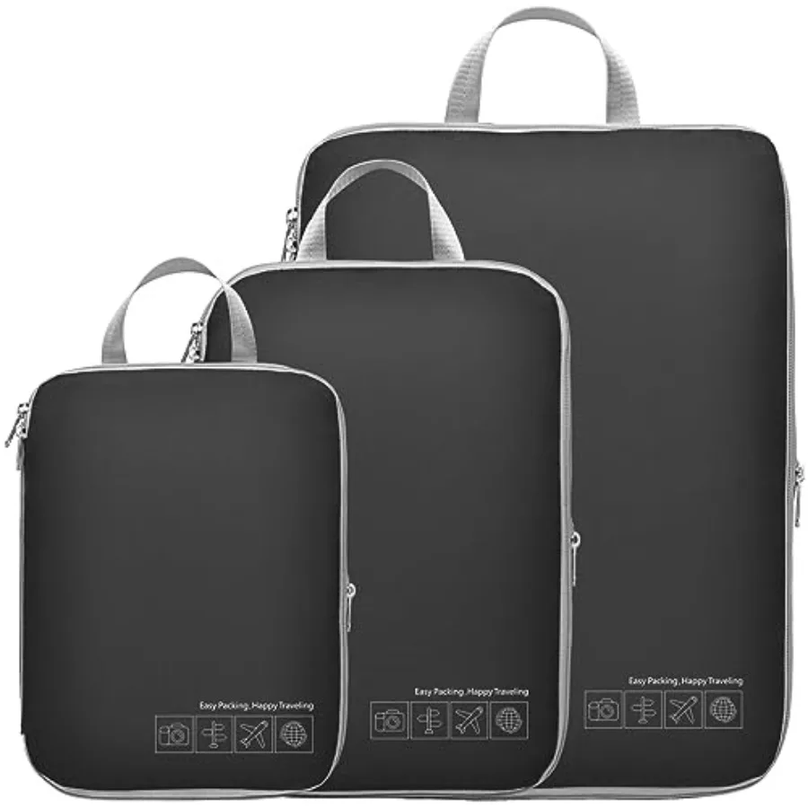 

Cambond Compression Packing Cubes for Travel Women - Lightweight Luggage Organizers Bag Packing Cubes for Carry on Suitcases in
