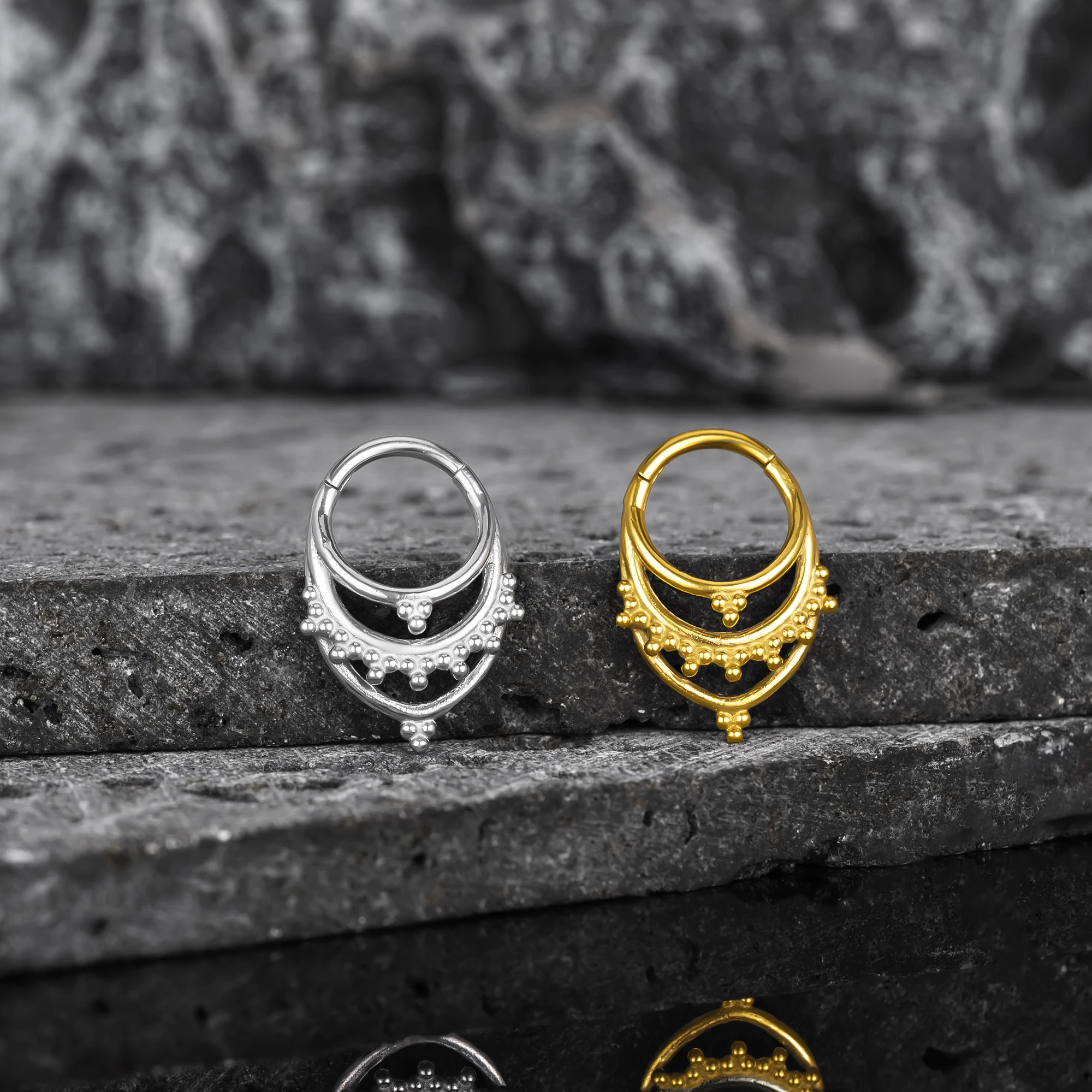 Vanku 1PCS  Fashion Surgical Stainless Steel Elegant Nose Studs  Septum Earrings Cartilage Tragus Helix Piercing Women Jewelry