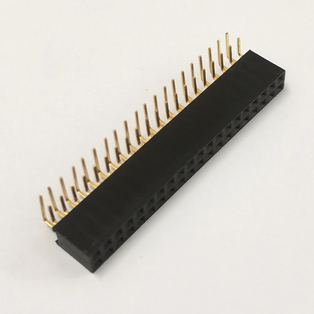 2,54 mm Rastermaß, zweireihige, rechtwinklige Buchsenleiste, 90-Grad-Biegestift-Steckverbinder, 2x2P/3/4/5/6/7/8/9/10/12/20/40P PCB-Buchse – Detail 16