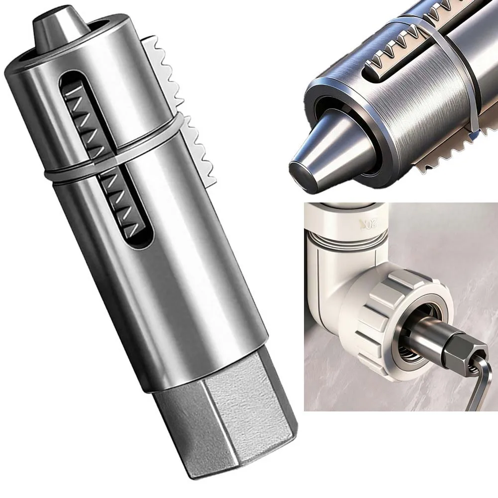 1set Broken Wire Extractor Threading Tap Screw Remover Repair Bolt Plumbing ﻿Tool 14mm/12mm Three-valve Wire Cutter Removal Tool
