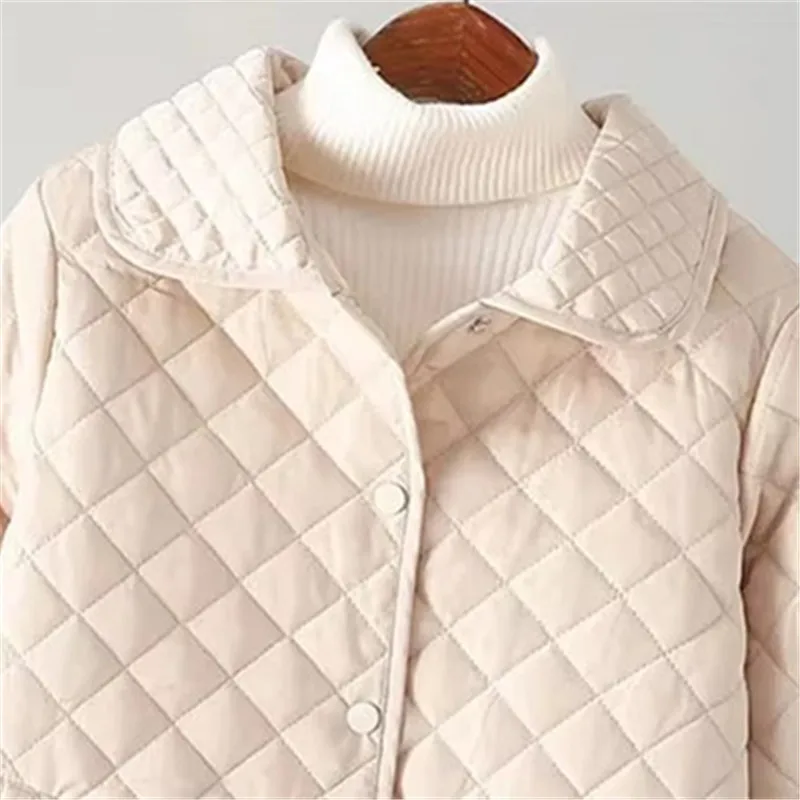 

Autumn Winter New Women Short Down Cotton Clothes Fashion Warm Parkas Loose Single Breasted Light Thin Padded Jacket Coat T1422